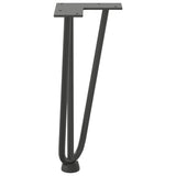 Pieds de table en forme d'épingle à cheveux 4 pcs anthracite