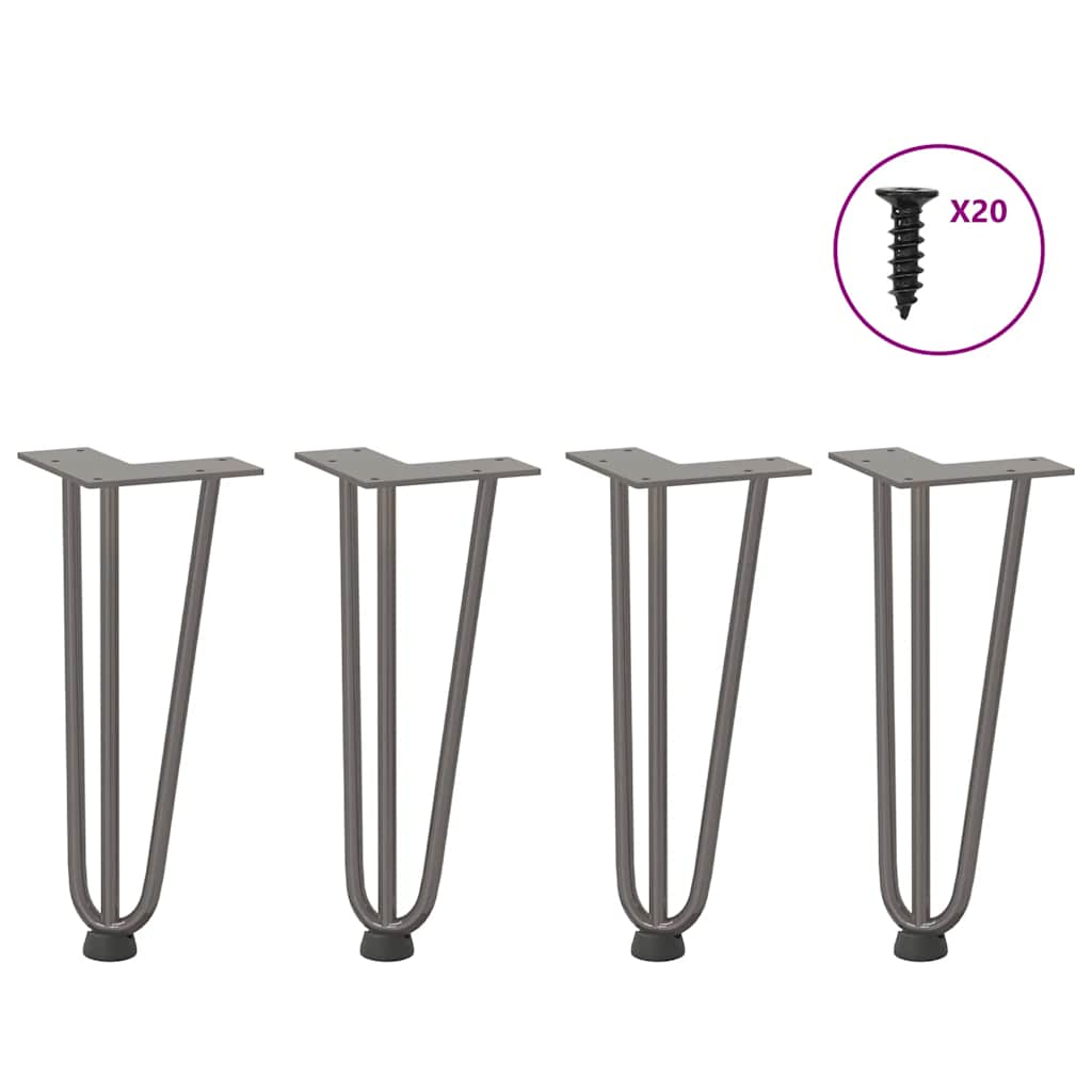 Hairpin table legs 30 cm solid steel