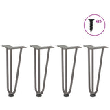 Hairpin table legs 30 cm solid steel