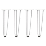 Pieds de table en forme d'épingle à cheveux 4 pcs blanc 42 cm