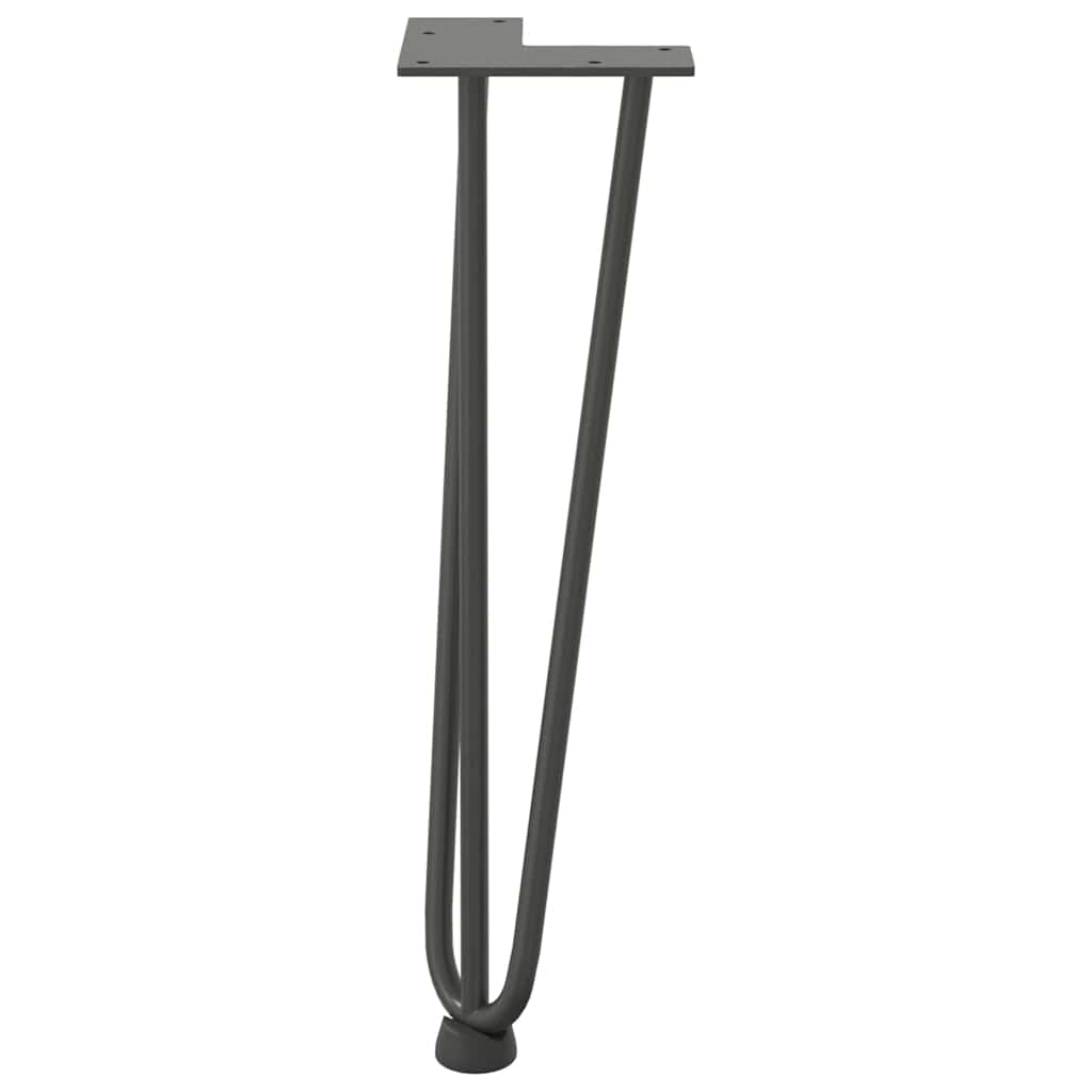 Pieds de table en forme d'épingle à cheveux 4 pcs anthracite