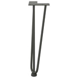 Pieds de table en forme d'épingle à cheveux 4 pcs anthracite