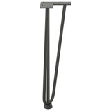 Pieds de table en forme d'épingle à cheveux 4 pcs anthracite