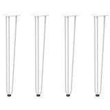 Pieds de table en forme d'épingle à cheveux 4 pcs blanc 72 cm