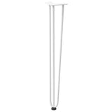 Pieds de table en forme d'épingle à cheveux 4 pcs blanc 72 cm