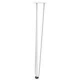 Pieds de table en forme d'épingle à cheveux 4 pcs blanc 72 cm