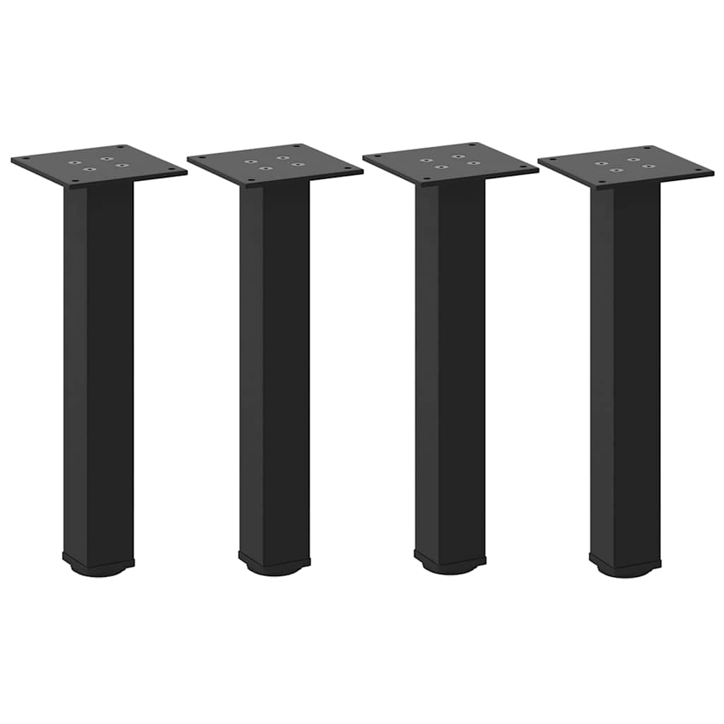 Coffee table legs 4 pcs black 30-32 cm steel