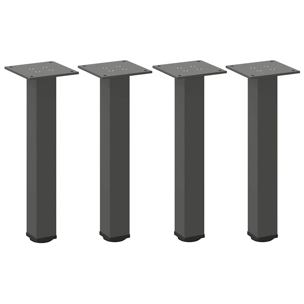 Pieds de table basse 4 pcs anthracite 30-32 cm acier