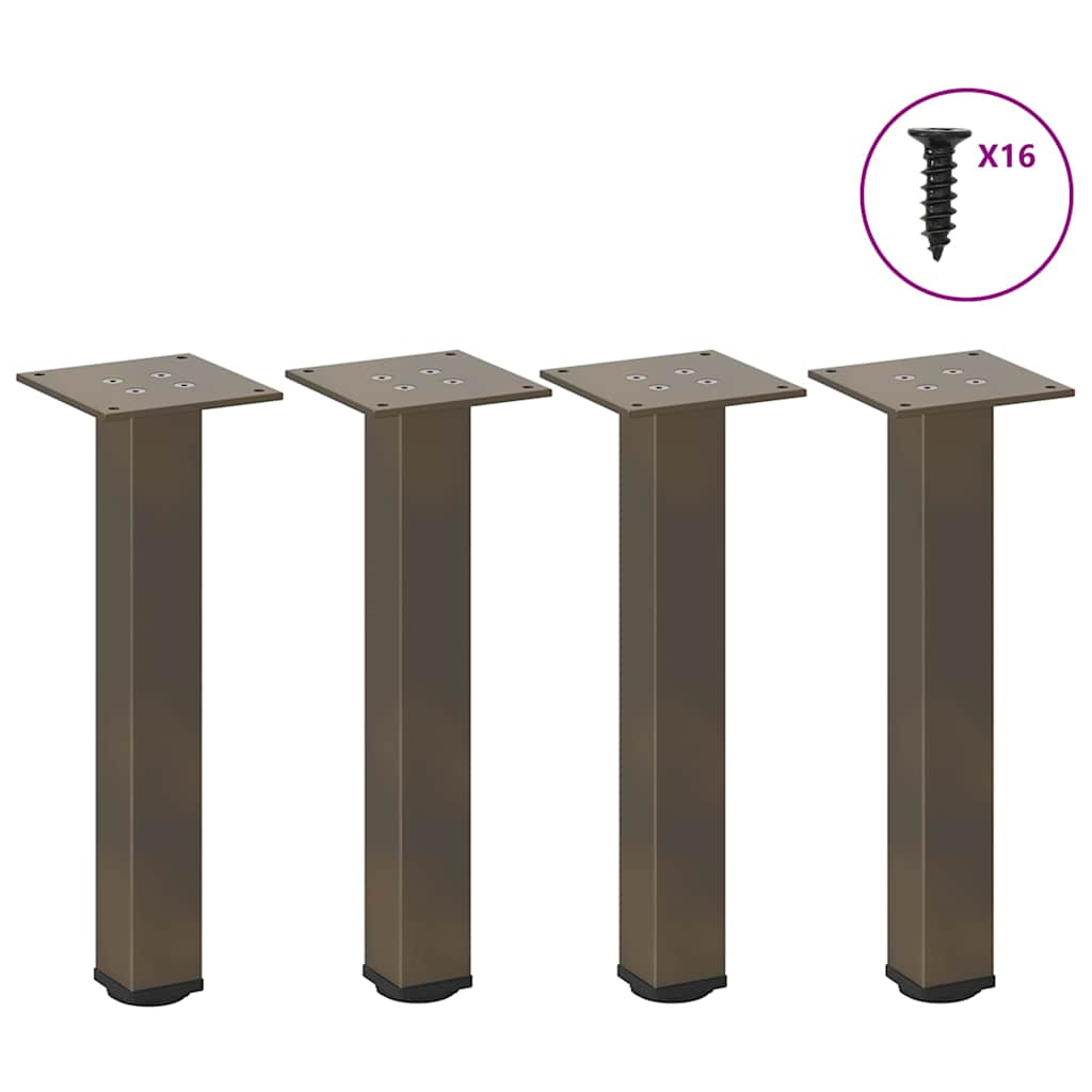 Coffee table legs natural steel 4 pcs 30-32 cm steel