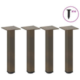 Coffee table legs natural steel 4 pcs 30-32 cm steel