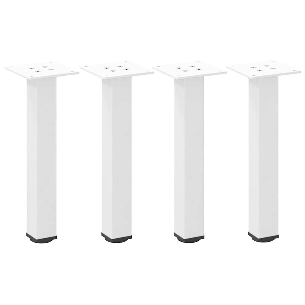 Pieds de table basse 4 pcs blanc 42-44 cm acier