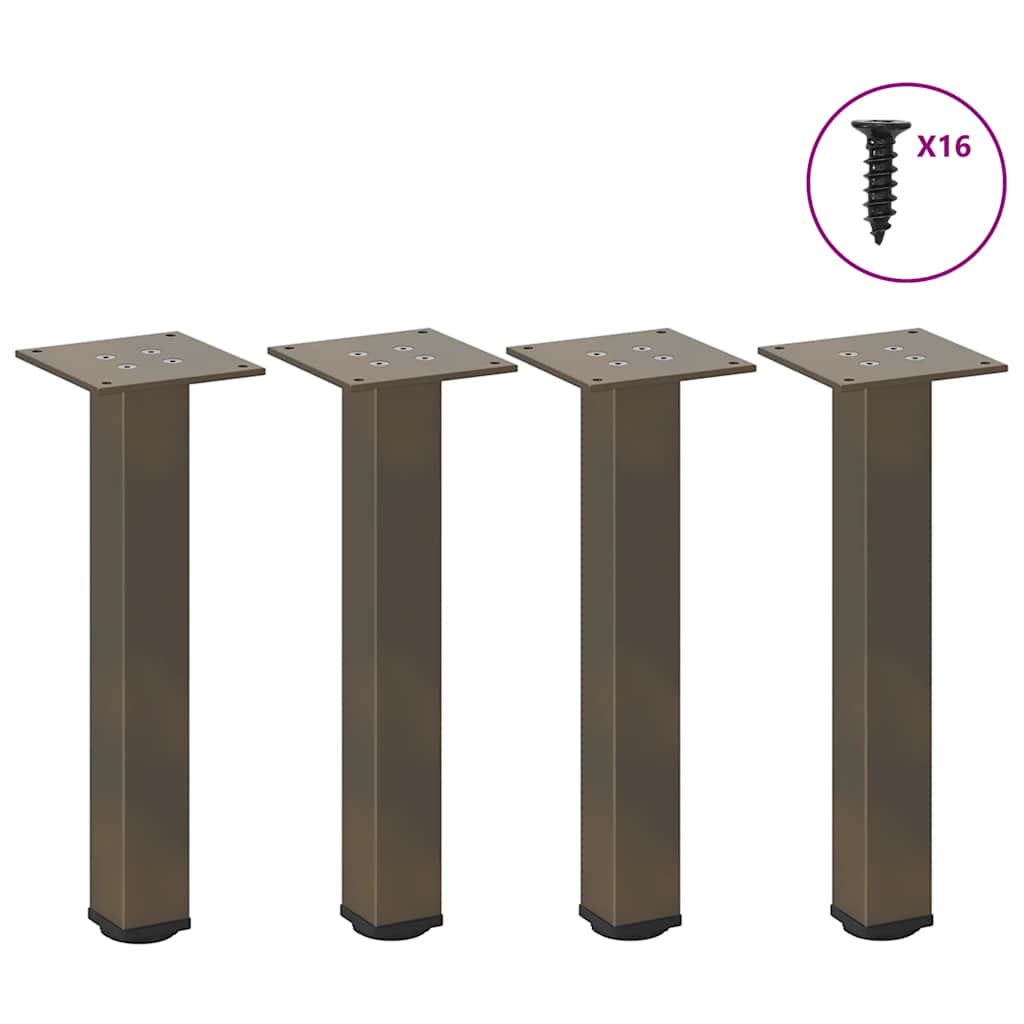 Coffee table legs natural steel 4 pcs 42-44 cm steel