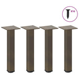 Coffee table legs natural steel 4 pcs 42-44 cm steel