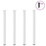 Pieds de table basse 4 pcs blanc 72-74 cm acier