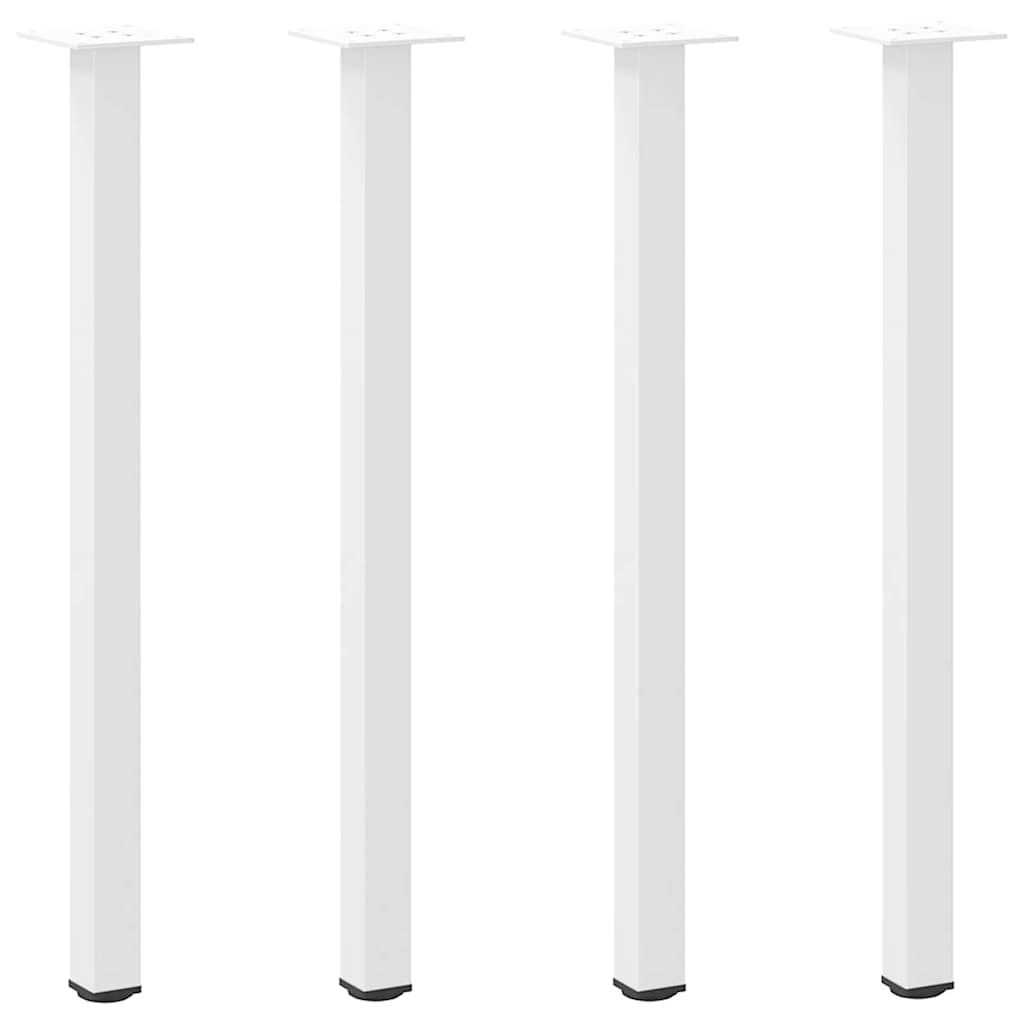 Pieds de table basse 4 pcs blanc 72-74 cm acier