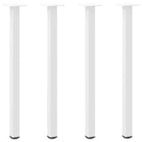 Pieds de table basse 4 pcs blanc 72-74 cm acier