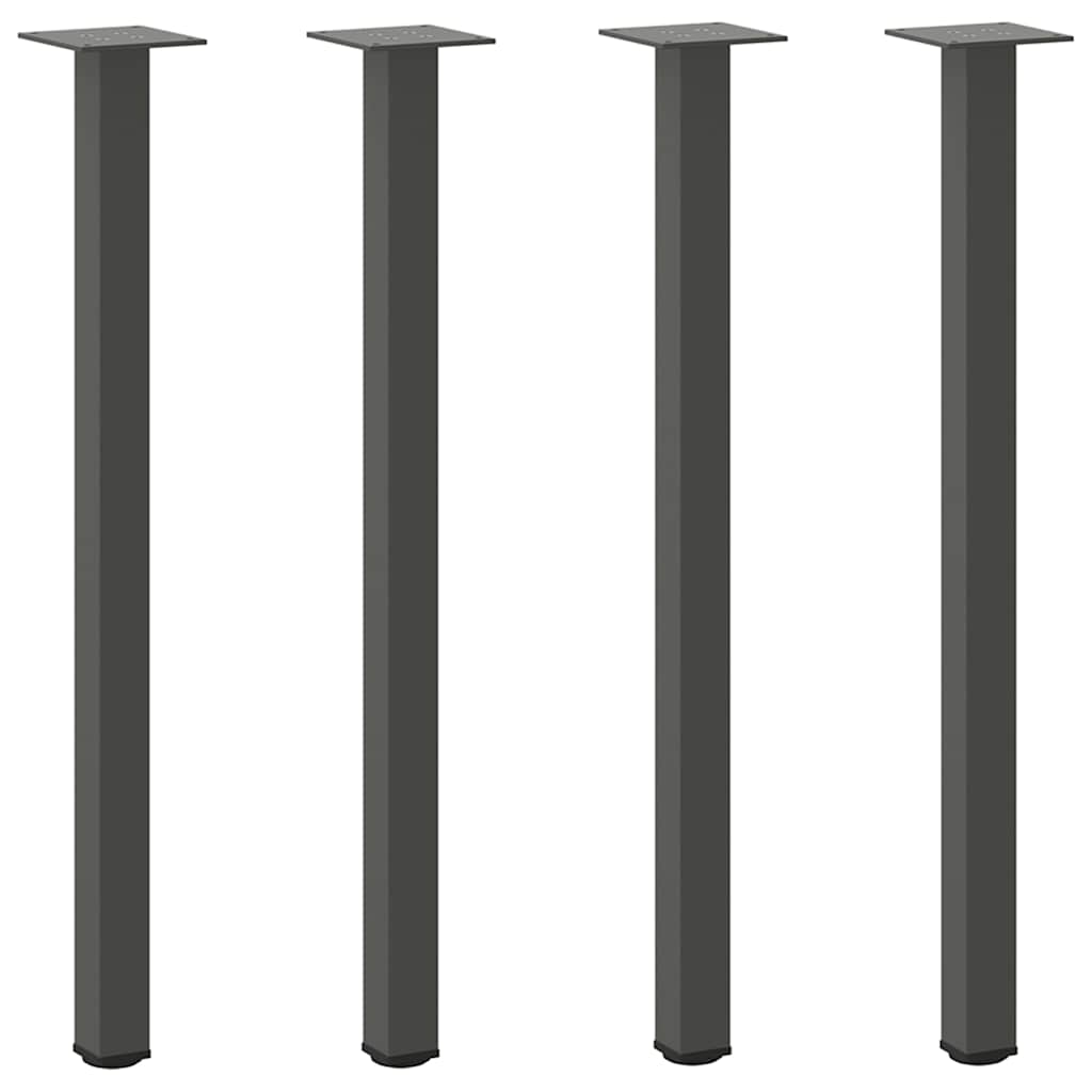 Pieds de table basse 4 pcs anthracite 72-74 cm acier