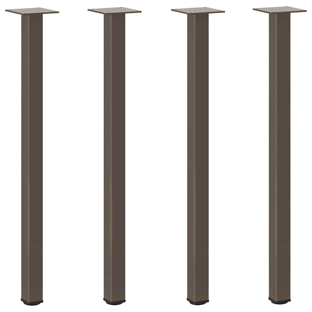 Pieds de table basse acier naturel 4 pcs 72-74 cm acier