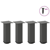 Pieds de table basse 4 pcs anthracite 30-32 cm acier