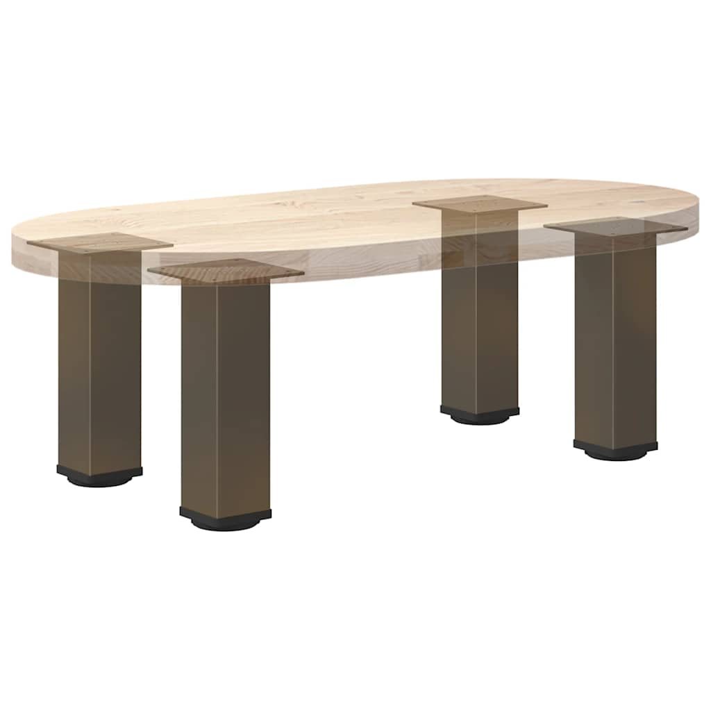 Coffee table legs natural steel 4 pcs 30-32 cm steel