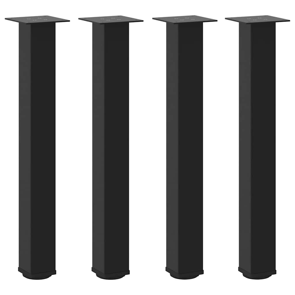 Pieds de table basse 4 pcs noir 72-74 cm acier