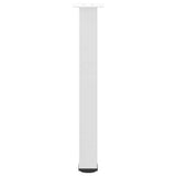 Pieds de table basse 4 pcs blanc 72-74 cm acier