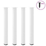 Pieds de table basse 4 pcs blanc 90-92 cm acier