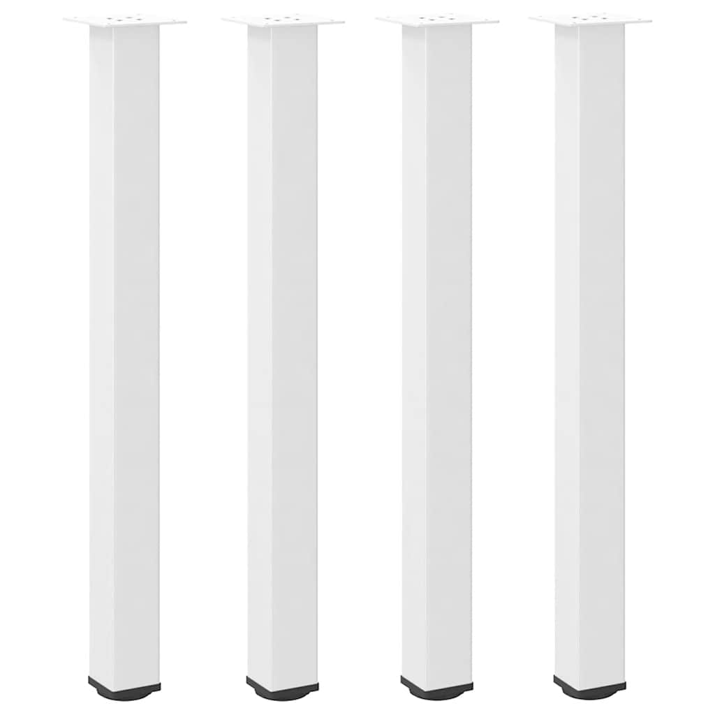 Pieds de table basse 4 pcs blanc 90-92 cm acier