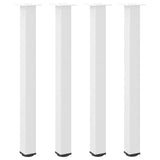 Pieds de table basse 4 pcs blanc 90-92 cm acier