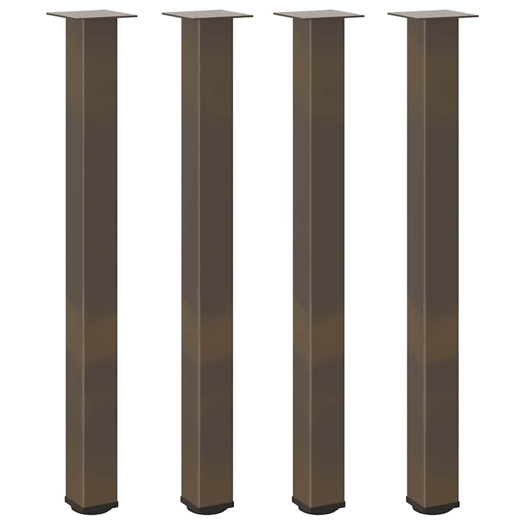 Pieds de table basse acier naturel 4 pcs 90-92 cm acier