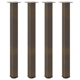 Pieds de table basse acier naturel 4 pcs 90-92 cm acier