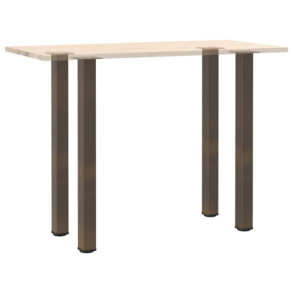 Pieds de table basse acier naturel 4 pcs 90-92 cm acier