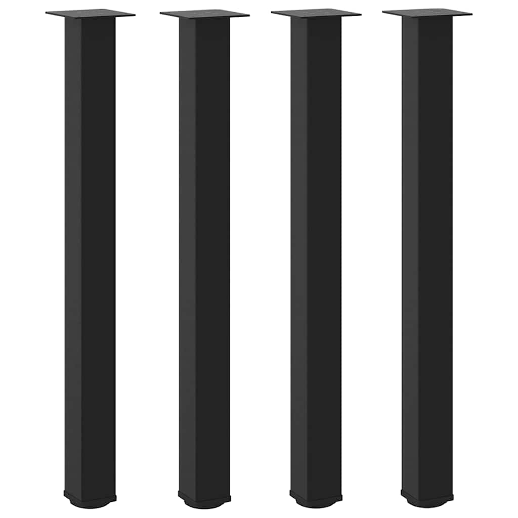 Black coffee table legs 4 pcs 100-102 cm steel