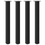 Black coffee table legs 4 pcs 100-102 cm steel