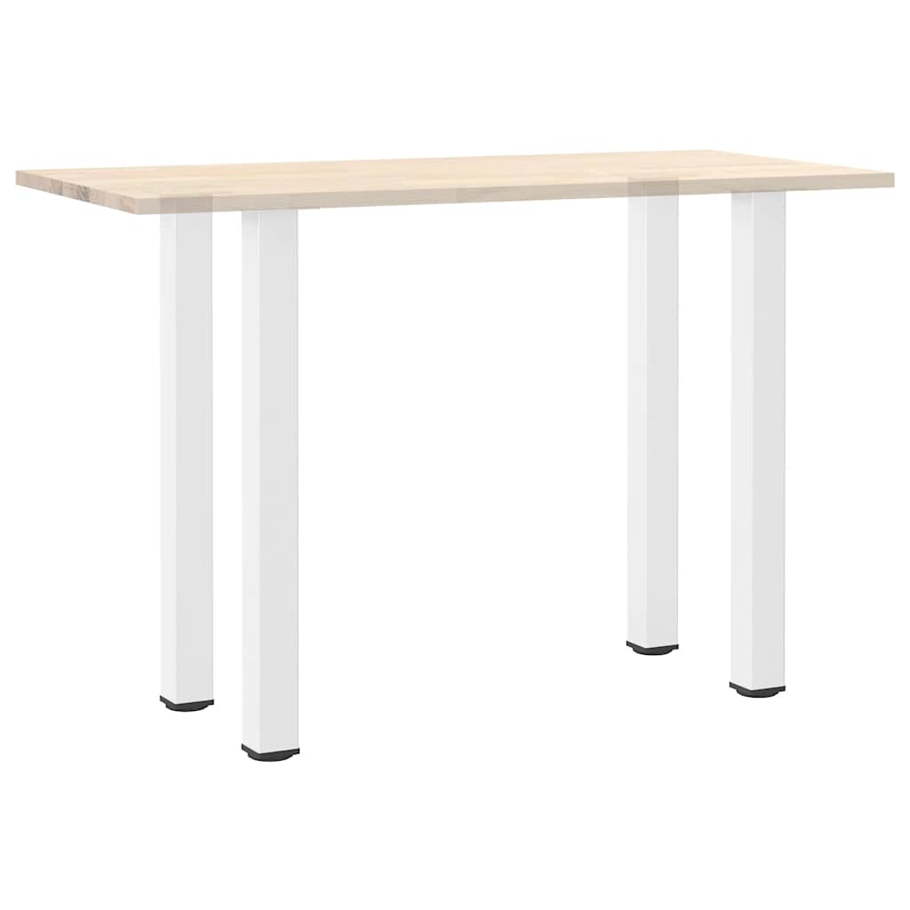 Pieds de table basse blanc 4 pcs 100-102 cm acier