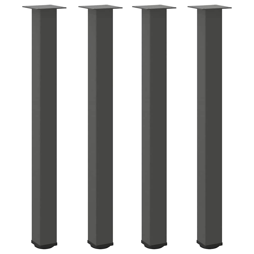 Pieds de table basse anthracite 4 pcs 100-102 cm acier