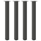 Pieds de table basse anthracite 4 pcs 100-102 cm acier