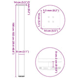 Coffee table legs natural steel 4 pcs 100-102 cm steel