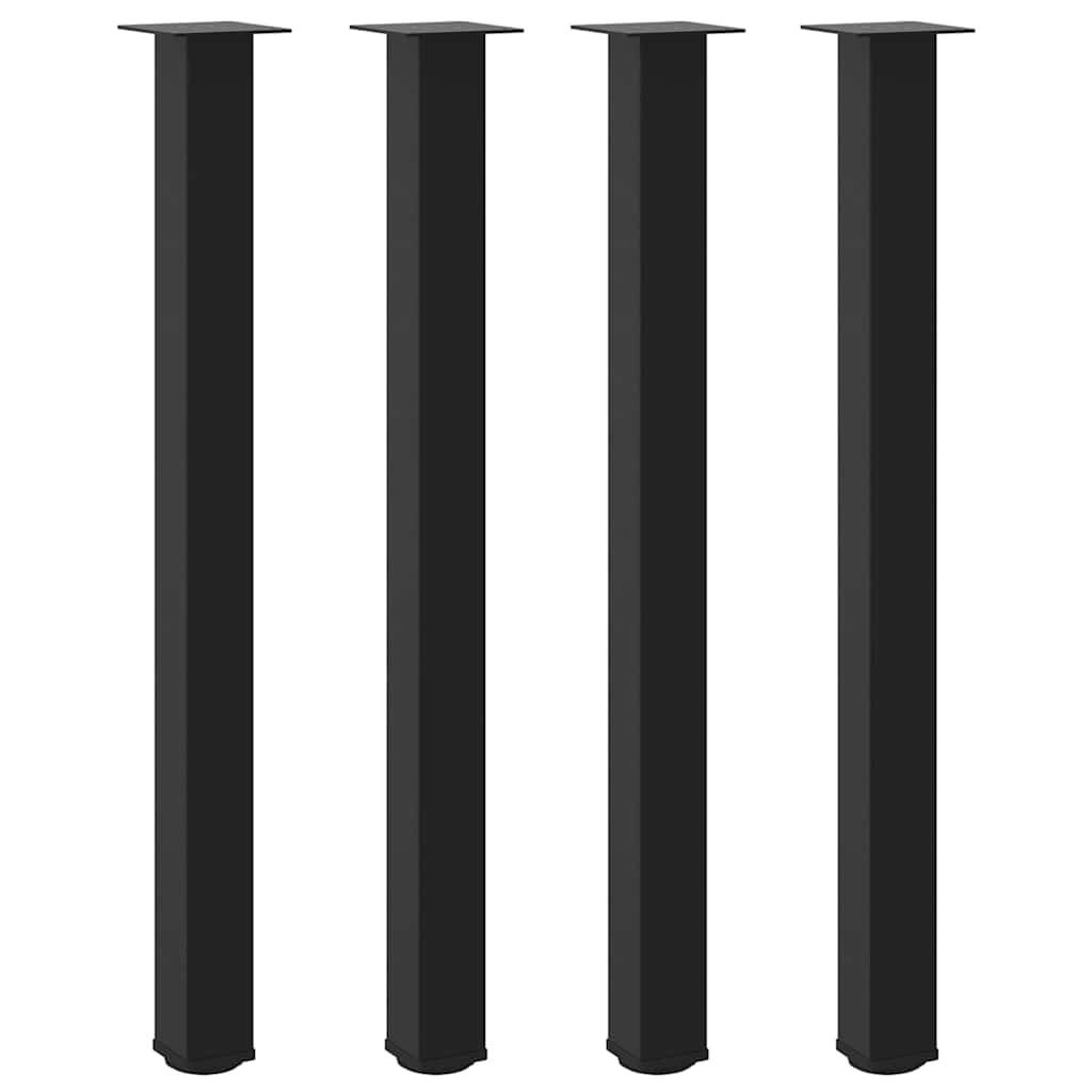 Black coffee table legs 4 pcs 110-112 cm steel