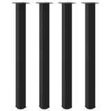 Black coffee table legs 4 pcs 110-112 cm steel