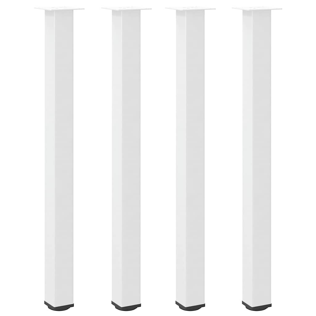 Pieds de table basse blanc 4 pcs 110-112 cm acier