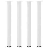 Pieds de table basse blanc 4 pcs 110-112 cm acier