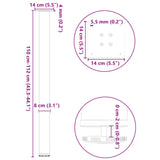 Pieds de table basse blanc 4 pcs 110-112 cm acier