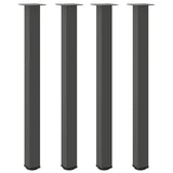 Coffee table legs anthracite 4 pcs 110-112 cm steel