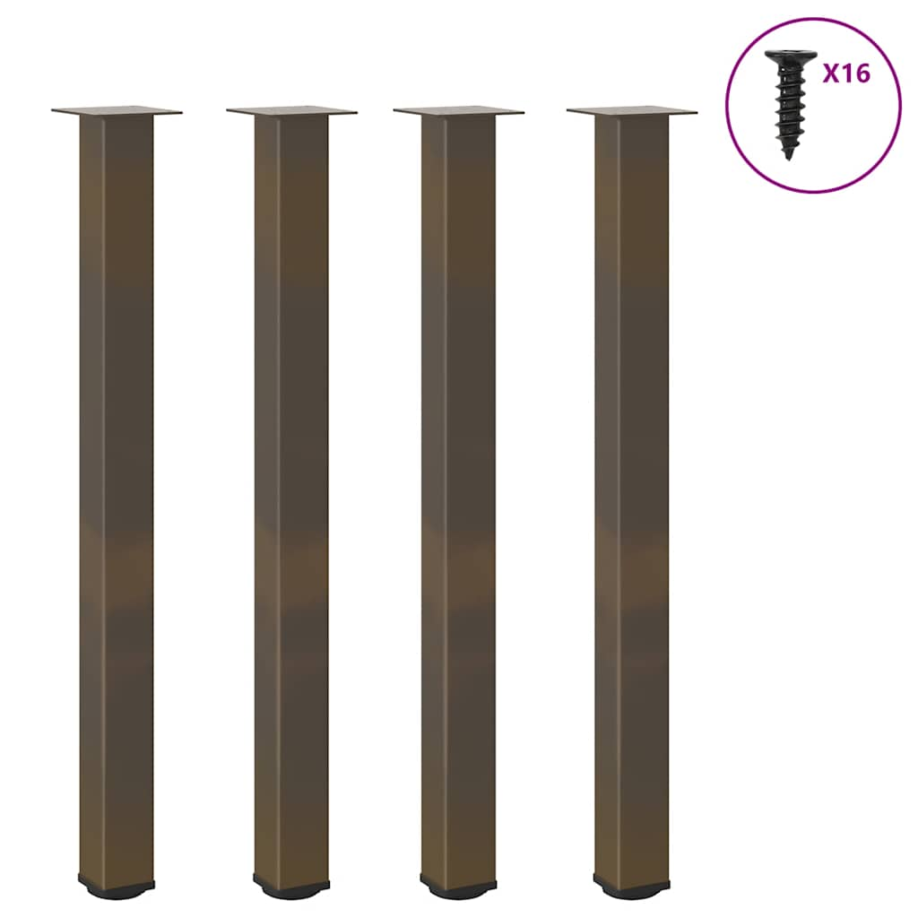 Coffee table legs natural steel 4 pcs 110-112 cm steel