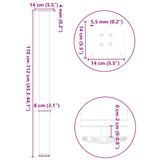 Coffee table legs natural steel 4 pcs 110-112 cm steel