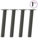 Pieds de table basse 4 pcs anthracite 30 cm acier