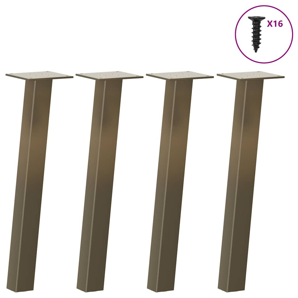 Coffee table legs natural steel 4 pcs 30 cm steel