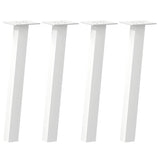 Pieds de table basse 4 pcs blanc 42 cm acier