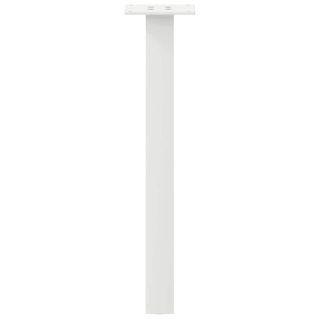 Pieds de table basse 4 pcs blanc 42 cm acier